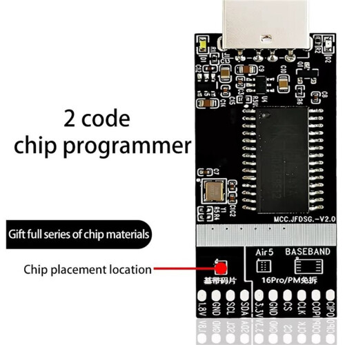 2nd Chip Programmer Fix Not Charging No Fast Charging No Charging Current Fault for IP 6-17PM and  Models 2