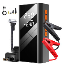 EAFC 1200A, Booster de démarrage et gonfleur de pneus portable, 12V, Noir
