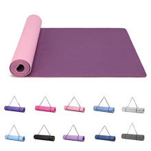 Good Nite Tapis de Yoga, 183x61x0.06 cm, Structure antidérapante double face, TPE prune