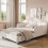 HOMAIRE Beige Bouclé Upholstered Single Bed 2