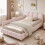 HOMAIRE Pink Velvet Upholstered Single Bed 4