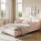 HOMAIRE Pink Velvet Upholstered Single Bed 2