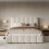 HOMAIRE White Bouclé Upholstered Double Bed 6