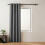 (Dark Grey, 66" x 84" (Single Panel)) Insulated Blackout Curtain Pair Eyelet Ring Top Drape 1
