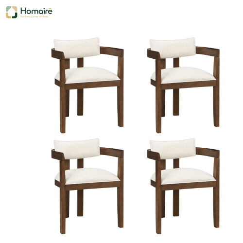 HOMAIRE Walnut Solid Wood Dining Chairs Set of 4