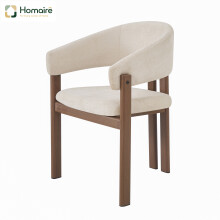 HOMAIRE Walnut Metal Dining Chairs Set of 6