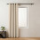 (Cream , 66" x 84" (Single Panel)) Insulated Blackout Curtain Pair Eyelet Ring Top Drape 1