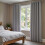 (Light Grey, 46" x 54") Insulated Blackout Curtain Pair Eyelet Ring Top Drape 2