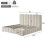 HOMAIRE King Size Upholstered Bed White Bouclé 2