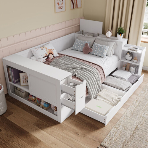 HOMAIRE Children's White Daybed with Storage 2
