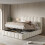 HOMAIRE White Bouclé Upholstered Double Bed 5