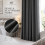(Dark Grey, 66" x 84" (Single Panel)) Insulated Blackout Curtain Pair Eyelet Ring Top Drape 3