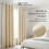 (Cream , 66" x 84" (Single Panel)) Insulated Blackout Curtain Pair Eyelet Ring Top Drape 2