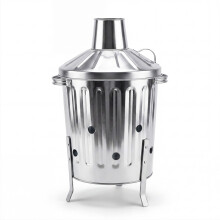 15L Mini Garden Galvanised Incinerator Small Fire Bin Burning Wood Paper Letter