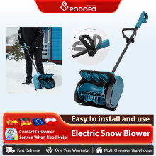Podofo Souffleur à Neige Électrique Sans Fil 600W, Large Ouverture Réglable, Pour Terrasse et Allée