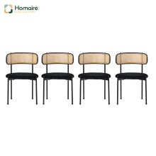 HOMAIRE Velvet Dining Chair Set of 4 Black