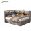 HOMAIRE Grey Velvet L-Shaped Daybed with Storage 1