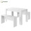 HOMAIRE White Dining Table Set with Benches 1