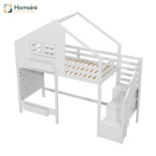 HOMAIRE White Pine Loft Bunk Bed 90x190cm