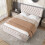 HOMAIRE Velvet Upholstered Double Bed Beige 5