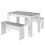 HOMAIRE Grey White Marble Dining Table Set 5