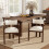 HOMAIRE Walnut Solid Wood Dining Chairs Set of 2 4