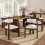 HOMAIRE Walnut Solid Wood Dining Chairs Set of 2 5