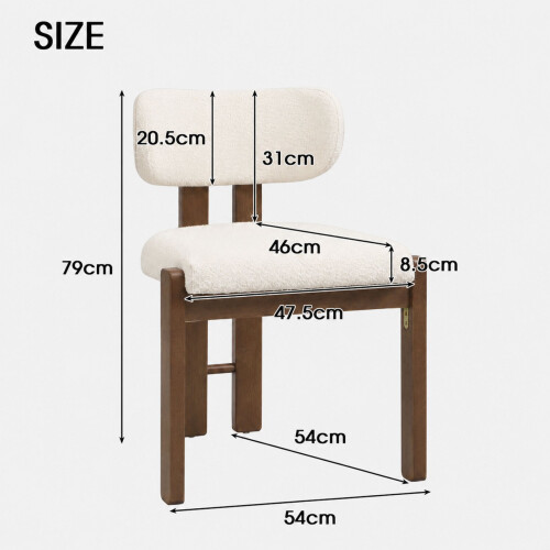 HOMAIRE Walnut Solid Wood Dining Chairs Set of 2 1