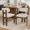 HOMAIRE Walnut Solid Wood Dining Chairs Set of 2 5