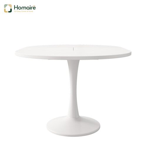 HOMAIRE Extendable Round Dining Table White