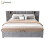 HOMAIRE King Size Upholstered Bed Grey Velvet 1