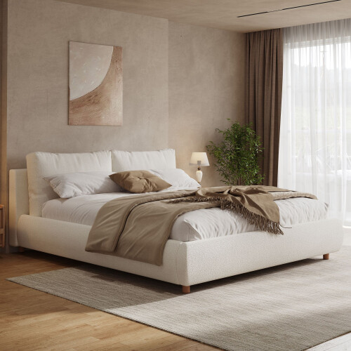 HOMAIRE 5ft Ottoman Storage Bed Frame White 1