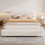 HOMAIRE 4ft6 Ottoman Bed Frame White Boucle 3