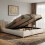 HOMAIRE 5ft Ottoman Storage Bed Frame White 5