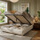 HOMAIRE Ottoman Storage Bed 150x200cm White 5