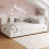 HOMAIRE Velvet Sofa Bed 90x190cm Beige 3