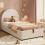 HOMAIRE Beige Boucle Upholstered Single Bed 4