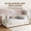 HOMAIRE Beige Upholstered Sofa Bed 90x190cm 6