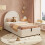 HOMAIRE Beige Boucle Upholstered Single Bed 5