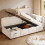 HOMAIRE Velvet Sofa Bed 90x190cm Beige 4