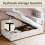 HOMAIRE Velvet Sofa Bed 90x190cm Beige 5
