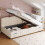 HOMAIRE Beige Upholstered Sofa Bed 90x190cm 3