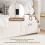 HOMAIRE Beige Upholstered Sofa Bed 90x190cm 5