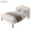 HOMAIRE Single Velvet Upholstered Bed Beige 1