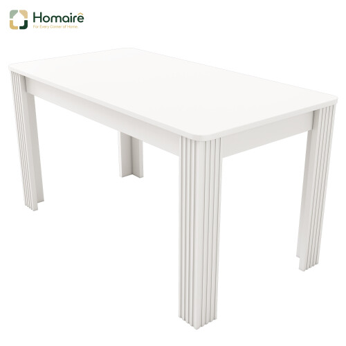 HOMAIRE 4 Seater White MDF Dining Table