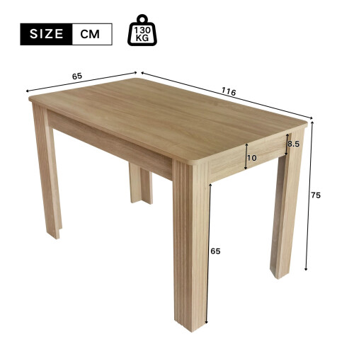 HOMAIRE Oak 4 Seater MDF Dining Table 1