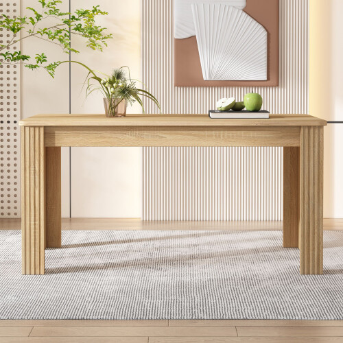 HOMAIRE Oak 4 Seater MDF Dining Table 2
