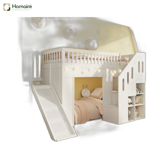 HOMAIRE Kids Bunk Bed 90x190cm White Pine