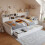 HOMAIRE White Sofa Bed with Storage Drawers 3