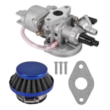 Carburetor Carby + Blue Air Filter + Stack For 2 Stroke 47Cc 49Cc Engine Parts Mini Kids Atv Dirt P